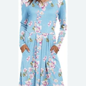 Floral Blue Dress